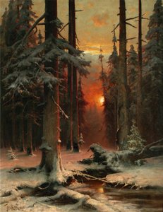 Nieve en el bosque, 1885 de Juli Julievich Klever