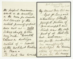 Carta autógrafa, 20 de junio de 1875