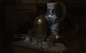 bodegón en el estudio de Julian Alden Weir