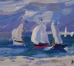 Regatas de Botes en el Puerto de Poole de Julian Bailey