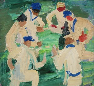 Los Jugadores de Cricket en el Parque, Oxford de Julian Bailey