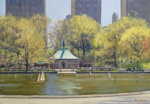 El Lago de Botes, Central Park, Nueva York, 1997 de Julian Barrow