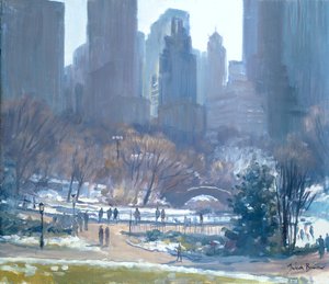 Invierno en Central Park, Nueva York, 1997 de Julian Barrow