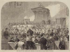 El juicio de los directores del Banco Británico en el Tribunal de la Reina, Guildhall de Julian Portch