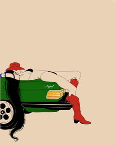 Estilo de coche Red Hat de Juliana Kokolari
