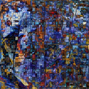Mosaico en azul