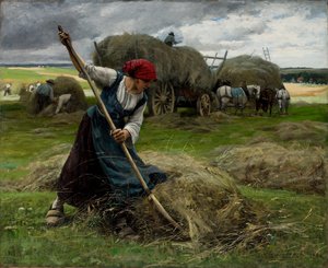 Escena de henificación de Julien Dupre
