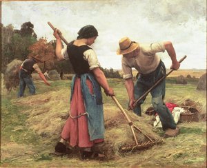 Haciendo heno, 1880 de Julien Dupre