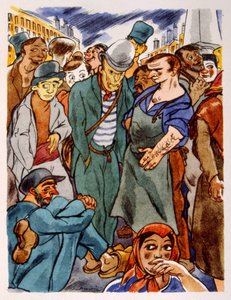 Viñedo francés. 1944. Ilustración de Julien Pavil