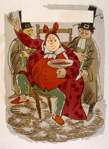Ilustración humorística del vino 1946.Ilustración de Julien Pavil