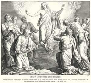 Cristo Asciende al Cielo (grabado) de Julius (after) Schnorr von Carolsfeld
