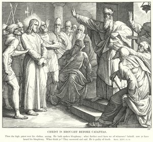 Cristo es llevado ante Caifás de Julius (after) Schnorr von Carolsfeld
