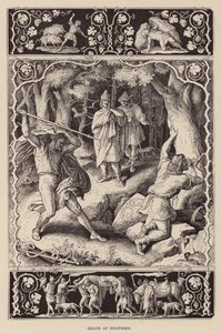 Muerte de Sigfrido (grabado) de Julius (after) Schnorr von Carolsfeld