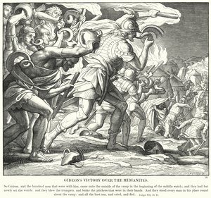 La Victoria de Gedeón sobre los Madianitas de Julius (after) Schnorr von Carolsfeld