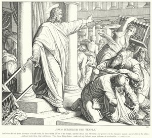 Jesús Purifica el Templo de Julius (after) Schnorr von Carolsfeld