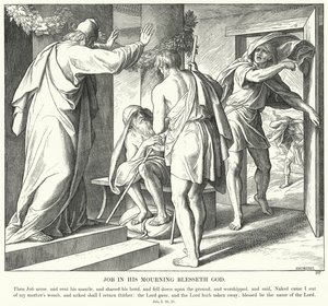 Job en su Duelo Bendice a Dios de Julius (after) Schnorr von Carolsfeld