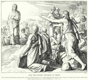 Juan el Bautista Testifica de Cristo de Julius (after) Schnorr von Carolsfeld