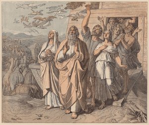 Noé y su familia abandonan el Arca, Génesis, VIII de Julius (after) Schnorr von Carolsfeld