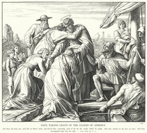 Pablo Despidiéndose de los Ancianos de Éfeso de Julius (after) Schnorr von Carolsfeld