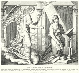 La Anunciación a la Virgen (grabado)