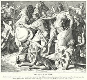 La Muerte de Acab (grabado) de Julius (after) Schnorr von Carolsfeld