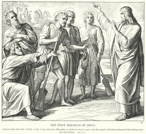 Los Primeros Discípulos de Jesús (grabado) de Julius (after) Schnorr von Carolsfeld