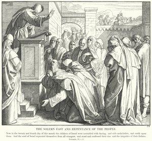 El Ayuno Solemne y el Arrepentimiento del Pueblo de Julius (after) Schnorr von Carolsfeld