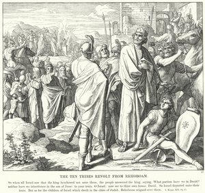 Las Diez Tribus se Rebelan contra Roboam de Julius (after) Schnorr von Carolsfeld