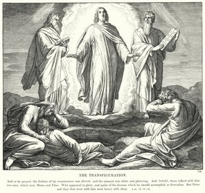 La Transfiguración (grabado) de Julius (after) Schnorr von Carolsfeld