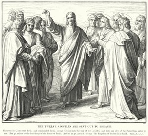 Los Doce Apóstoles son Enviados a Predicar de Julius (after) Schnorr von Carolsfeld