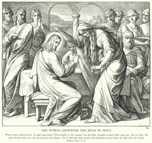 La Mujer Ungiendo la Cabeza de Jesús