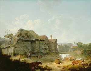 Un corral, Otford, Kent de Julius Caesar Ibbetson