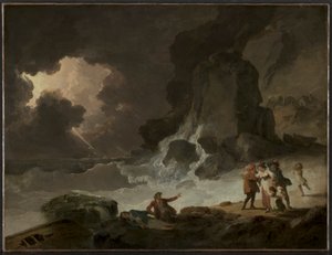 Una Tormenta Detrás de la Isla de Wight de Julius Caesar Ibbetson