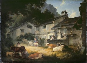 La casa del pintor, Ambleside de Julius Caesar Ibbetson