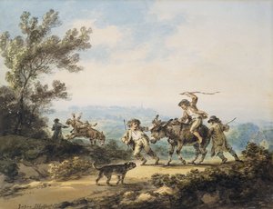 El burro recalcitrante, 1798 de Julius Caesar Ibbetson