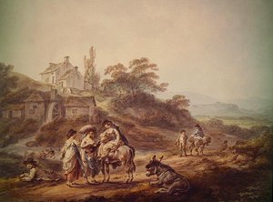 El molino de agua de Julius Caesar Ibbetson