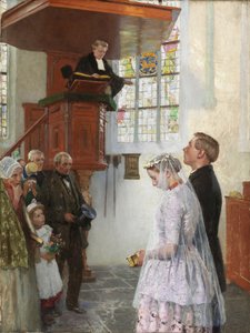 La boda, c.1900 de Julius Gari Melchers