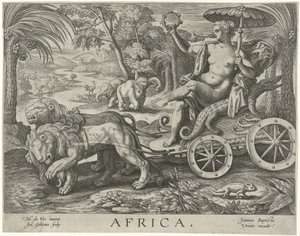 África África (título sobre objeto) Los cuatro continentes (título de la serie)