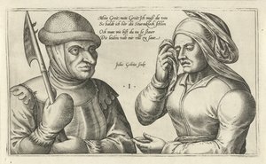 Adiós a un soldado Juegos de palabras sobre la relación entre el hombre y la mujer (título de la serie) de Julius Goltzius