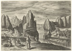 Marzo Martivs (título sobre objeto) Los doce meses (título de la serie) de Julius Goltzius