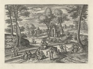 Mayo Maivs (título sobre el objeto) Los doce meses (título de la serie) de Julius Goltzius