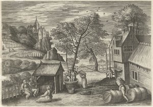Octubre Octubre (título en objeto) Los doce meses (título de la serie) de Julius Goltzius