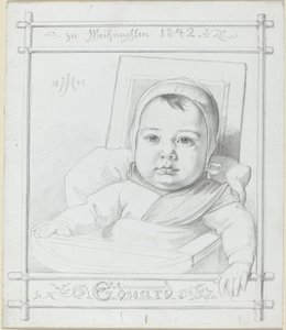 Eduard, el Hijo Bebé del Artista de Julius Hubner