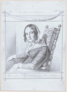 Pauline, la esposa del artista de Julius Hubner