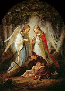 Los ángeles guardianes, 1836 de Julius Huebner