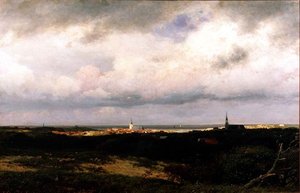 Vista Costera cerca de La Haya de Julius Jacobus de Sande Bakhuizen