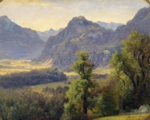 El Inn Valley cerca de Brannenburg de Julius Lange