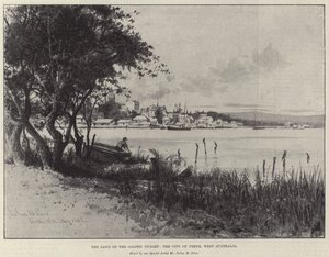 La tierra de la pepita de oro, la ciudad de Perth, Australia Occidental de Julius Mandes Price