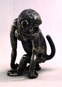 Figura de un mono hecho para Fabergé, c.1896-1908 de Julius Rappoport