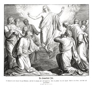 Ascensión de Cristo, Evangelio de Lucas de Julius Schnorr von Carolsfeld